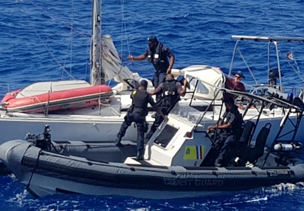 Rescue of Sailor drifting Four Days St. Eustatius to Saba Bank