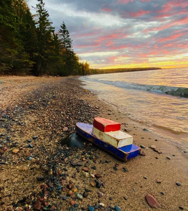 Toy boat Washes Onto Shores Of Lake Superior 27 Years After Launch