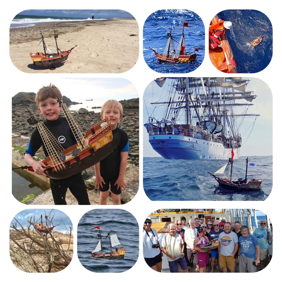 Playmobil pirate, sailing, fishing boat