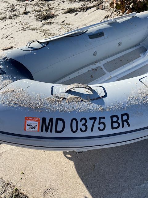 Dinghy Found Playalinda Beach Titusville Florida