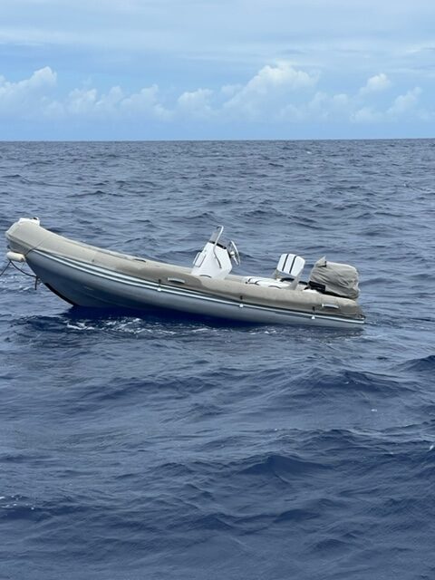 Dinghy Sighted West of St. Martin