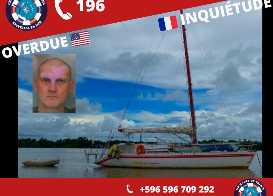SV Bermudes Overdue French Guiana to Trinidad and Tobago
