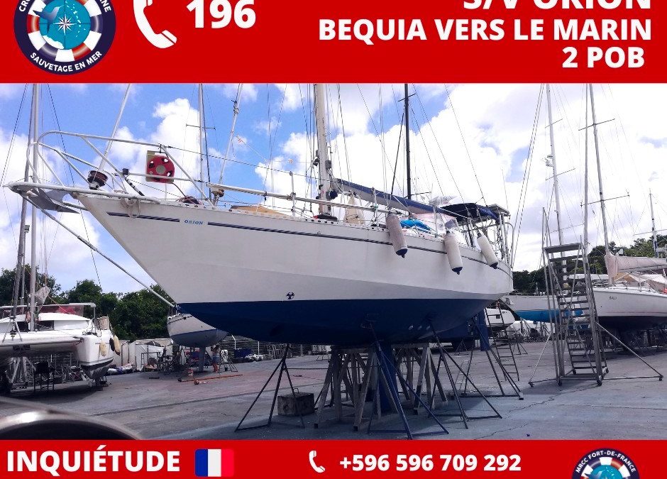 BOLO SV ORION Bequia to Martinique