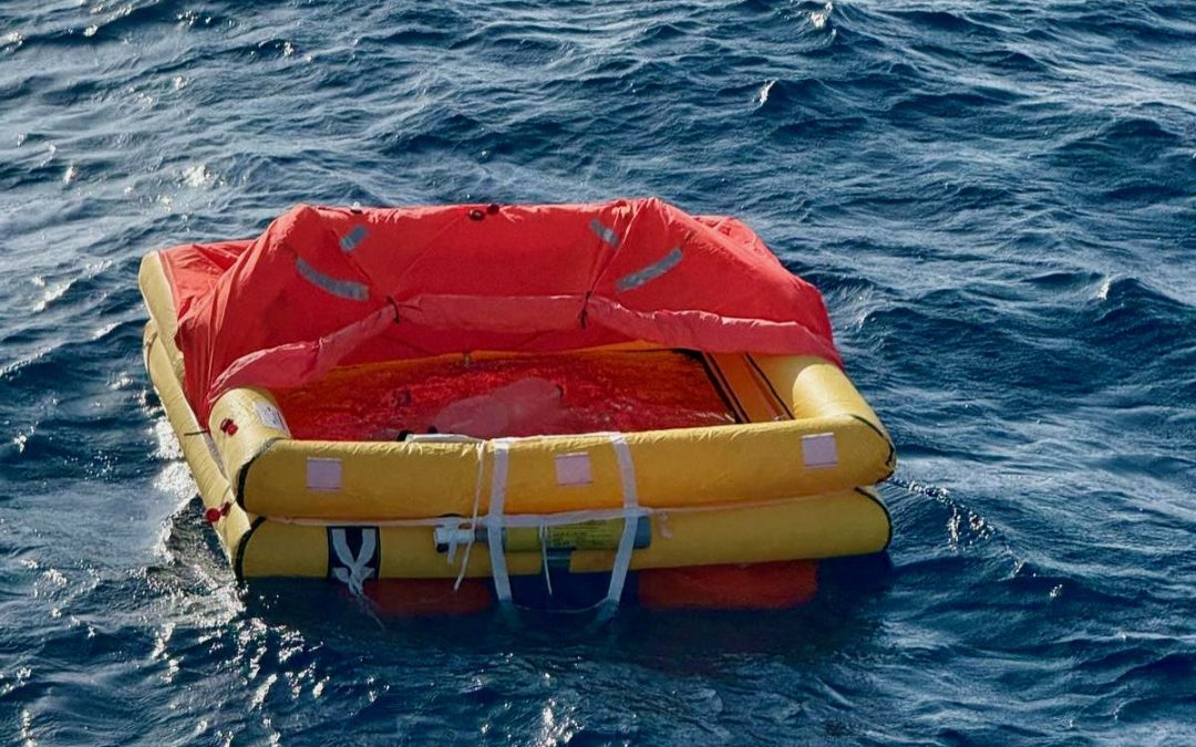 Inflated Life Raft Found West of Monserrat
